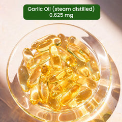 Natural Horizons Steam Distilled Garlic Oil Capsules 250mg Per Serving - Cholesterol Management for Better Heart Health
