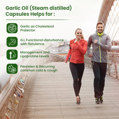 Natural Horizons Steam Distilled Garlic Oil Capsules 250mg Per Serving - Cholesterol Management for Better Heart Health